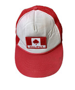 Vintage Halifax Canada Trucker Hat Cap Adjustable Snapback Red White - £15.69 GBP