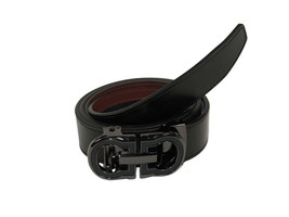 Men VALENTINI Leather Track Belt Adjustable Removable Buckle V511 Black - £28.04 GBP