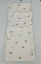 Carter's Elephants Birds Baby Receiving Blanket Flannel White Gray Aqua Blue - $24.72