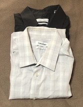 Calvin Klein Lot Of 2 Dress Shirts. Long Sleeve. Size 16—34/35 - £15.96 GBP