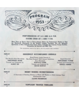 1953 Ringling Bros Barnum &amp; Bailey Program Schedule Advertisement Partia... - $29.99