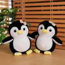 20-25cm Cute Penguin Wear A Bow Scarf Plushies Doll Cartoon Stuffed Animal Soft  - £3.94 GBP+