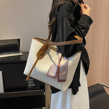 Vintage Large Capacity Hand Bag Women&#39;s New Silk Scarf Korean Style Simple Shoul - £30.11 GBP