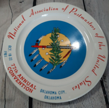 Vtg 77th National Association of Postmasters US Commemorative Plate 1981 10.5&quot; - £3.95 GBP