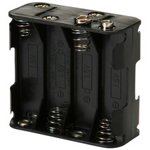 4 PACK BATTERY HOLDERS FOR 8 x AA-CELL (WITH 9 VOLT SNAP TERMINALS) - £10.27 GBP