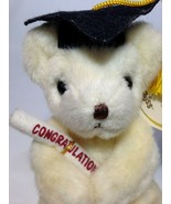 Russ Teddy Bear Plush Caress Soft Pets Cream White Graduation Congratula... - $30.17 CAD