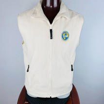 North End Wear Polyester Beige Sleeveless Zip Vest Safety Excellence Planes ERT - £12.02 GBP