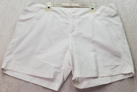 Columbia PFG Shorts Womens Large White Performance Fishing Gear Nylon Flat Front - £15.81 GBP