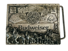 Belt Buckle vtg silver pewter brass Bergamot Siskiyou Budweiser Bud Beer Busch - £20.98 GBP
