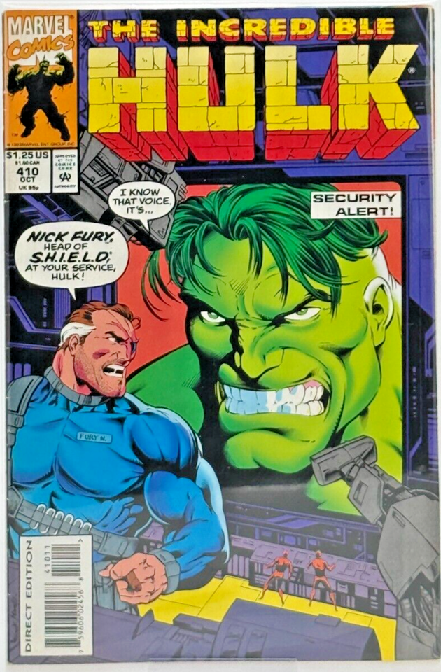 The Incredible Hulk #410 Marvel 1993 Nick Fury SHIELD Direct Edition - $4.99