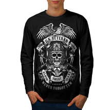 USA War Veteran Slogan Tee  Men Long Sleeve T-shirt - £11.82 GBP