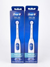 Oral B Pro 100 Health Gum Care 1 Toothbrush 2 Batteries Included Lot Of 2 - £22.19 GBP