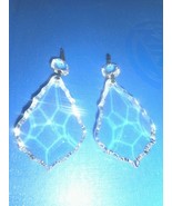2 PCS Clear Chandelier Large Crystal Lamp Parts Glass Prisms 2&quot; Pendant ... - £7.47 GBP
