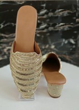 Womens Flats wedge heels trendy motif bracelet mules Star US Size 5-10 G... - $36.16
