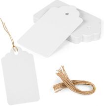 Koogel 20PCS White Tags with String, 2.8 x 1.6 Inch Gift Tags Price Tags... - $7.92