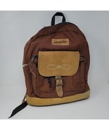 Vintage Jansport Tan/Brown Backpack Suede Leather Bottom School Travel - £33.67 GBP