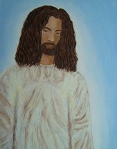 Painting Jesus Original Signed Art Christ Religious Icon Christian Carla Dancey - £23.56 GBP