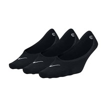 Nike Women&#39;s 3PPK Lightweight Footi Socks, Black/White, Small  - $526.34 MXN
