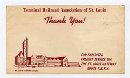  Terminal Railroad Association of St Louis Ticket Jacket Union Station 1950&#39;s - £14.01 GBP
