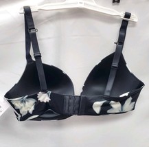 Auden Women's 38D Black Floral Print Bliss Lightly Lined Wirefree Bra image 2