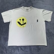 Boohoo Man Shirt Adult Large Yellow Smiley Streetwear Casual Mens Oversi... - $21.99