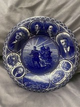 Antique Blue Souvenir Plate, Lewis &amp; Clark Centenial, Portland Oregon, 1905 - £31.16 GBP