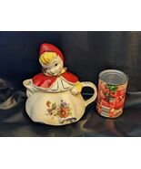 Vintage Original Hull Petit Rouge RIDING HOOD Théière Céramique 8 Inch - €79,96 EUR