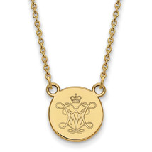 SS w/GP William And Mary Small Disc Pendant - £48.04 GBP