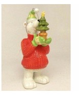 Cape Shore Ceramic Polar Bear Holding Tree Ornament - £8.52 GBP