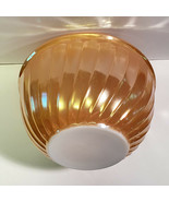Vintage Fire King Oven Ware Peach Lustre Ribbed Swirl Large 9&quot; Mixing Bo... - £15.30 GBP