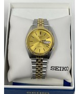 Seiko 5 SNXJ92 Mens Watch Automatic Two-Ton Gold Dial Stainless-Steel Wr... - $24,019.69 MXN