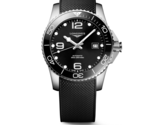 Longines Hydroconquest 41 MM Black Dial Automatic Rubber Band Watch L378... - £962.75 GBP
