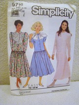 Simplicity Pattern #9716- Misses&#39; Petite Dress with Collar Variations - ... - £3.11 GBP