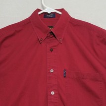 Chaps Ralph Lauren Men&#39;s Shirt Sz  15/32-33 Burgundy Long Sleeve Casual Dress - £22.27 GBP