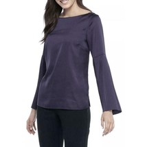 NWT Womens Size Large The Limited Purple Pleat Sleeve Satin Blouse Top - £19.69 GBP