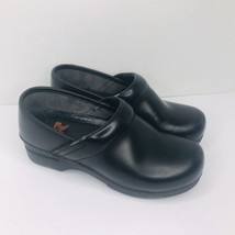 Dansko XP Shoes Women&#39;s 6.5 / 7 - Black Leather Nursing Comfort Clogs EU 37 - £27.01 GBP