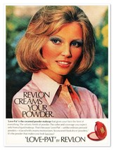 Revlon Love-Pat Creamed Powder Pretty Blonde Vintage 1973 Full-Page Maga... - $7.76