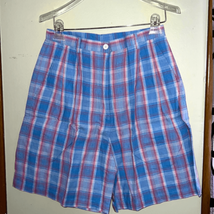 Vintage Pendleton linen blend plaid shorts, size 6 - £14.84 GBP