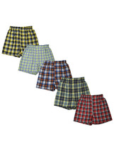 Wonder Nation Boys Boxer Brief Underwear 5 Pack Assorted Plaid Size S (6-7) - £19.92 GBP