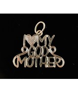 *14K Yellow Gold &quot;I Love MyGod Mother&quot; Heart Mother&#39;s Day Charm Pendant - $552.13 MXN