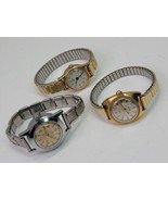 3 VTG Antique Timex Ladies Quartz &amp; Windup Wrist Watch Mix Lot Electric ... - $919.36 MXN