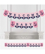 Ahoy Anchors Away Baby Shower Bunting Banner - Nautical Girl Party Decor... - $72.78 CAD
