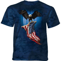 Symbol of America Eagle Flag Unisex Adult T-Shirt The Mountain 100% Cott... - £21.11 GBP+