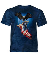 Symbol of America Eagle Flag Unisex Adult T-Shirt The Mountain 100% Cott... - £21.01 GBP+