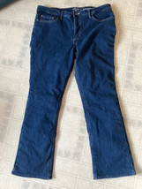 Lee Riders Jeans Womens Sz 16 M Bootcut Jeans Fleece Lined Mid Rise Stretch - $27.72