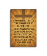 Hebrews 11:6 Faith Scripture Canvas Print – Inspirational Christian Decor - $48.50+