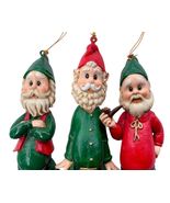 Enesco Ornaments Santas Helpers Elves Lot Of 3 NWT Slender Red Green Cut... - €12,75 EUR