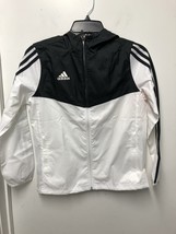 adidas Kids&#39; Tiro Soccer Windbreaker DY0101 White/Black Size Small - $394.79 MXN