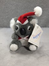 Koala Bear Santa Hat Australia Christmas Hugger Plush 5&quot; Figurine Decor - £9.41 GBP