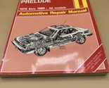 1979-1989 Honda PRELUDE - Haynes Service Shop Automotive Repair Manual 4... - $10.88
